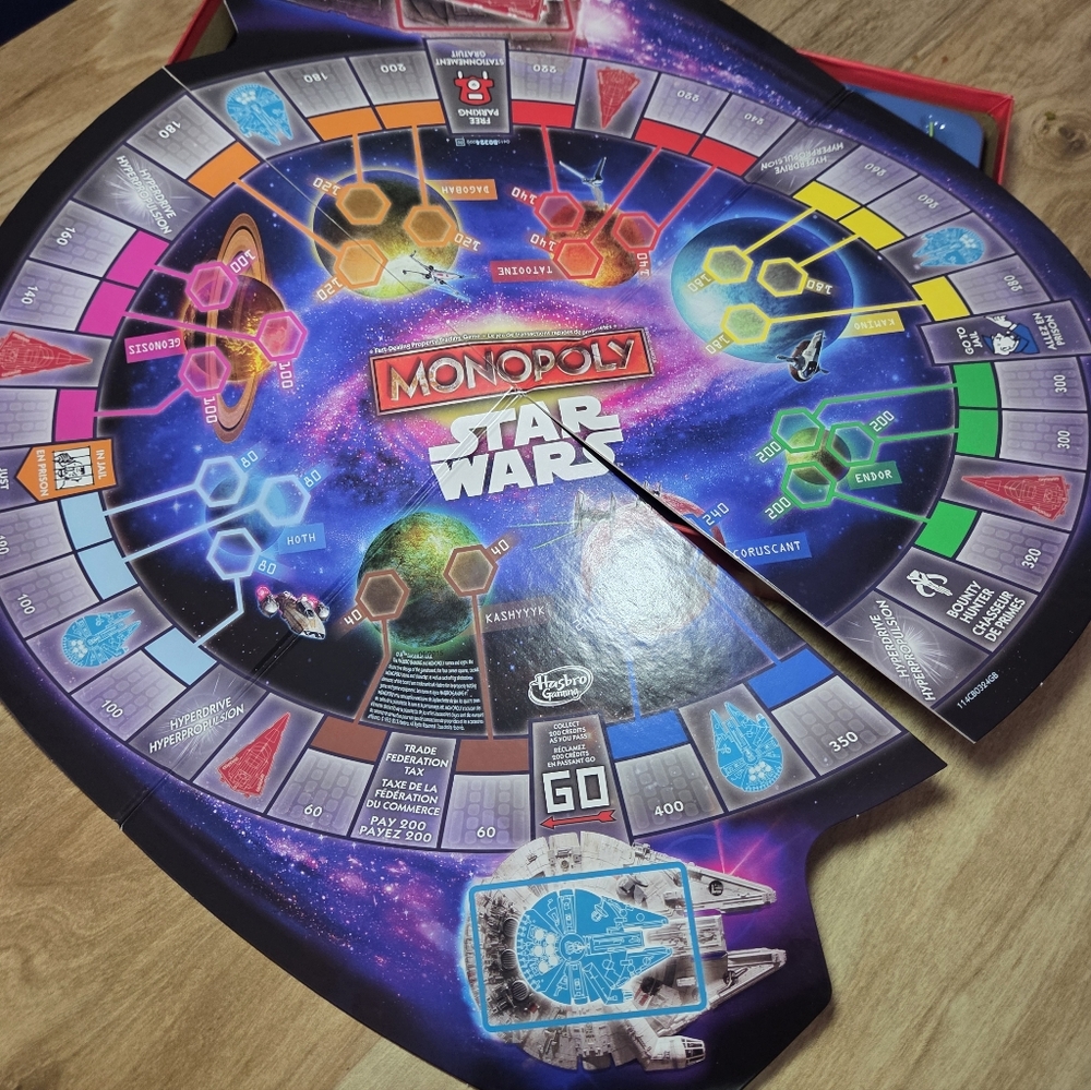 Star Wars Monopoly Board Game, Opend, Sealed Cards, Game Parts Etc - Picture 3 of 5